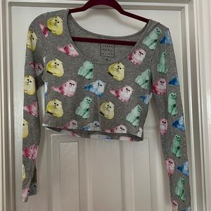 Cat crop top size s